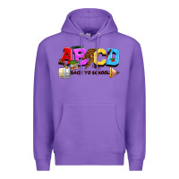 Purple abcd back to school Premium Hoodie - NancyCooperArtShop
