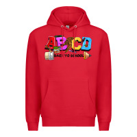 Red abcd back to school Premium Hoodie - NancyCooperArtShop