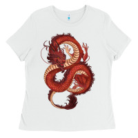 White red dragon Ladies Tee - RanaPortraitStore
