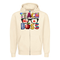 Sandshell teach like a boss Zipper Hoodie - NancyCooperArtShop