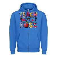 True Royal teach like a boss Zipper Hoodie - NancyCooperArtShop