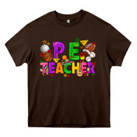 Chocolate Brown p.e. teacher cinco de mayo Heavy Core Tee - texasbilliewilder