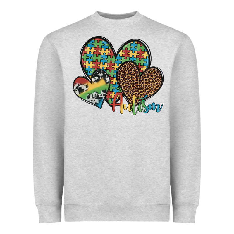 Autism Hearts Leopard Cowhide Heavyweight Sweatshirt by Artiststas | Teevron