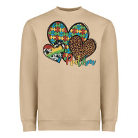 Mushroom autism hearts leopard cowhide Heavyweight Sweatshirt - Artiststas
