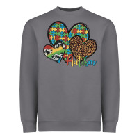 Storm autism hearts leopard cowhide Heavyweight Sweatshirt - Artiststas
