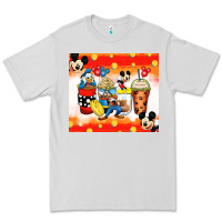 Dove Grey cartoon characters coffee cups Premium Tee - Zillion Design Studio