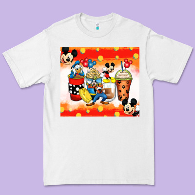 Cartoon Characters Coffee Cups Premium Tee Designed By Zillion Design Studio