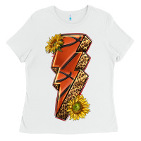 White sport basketball lightning bolt Ladies Tee - texasbilliewilder