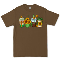 Cacao sunflowers coffee cups Premium Tee - AdoDesignShop