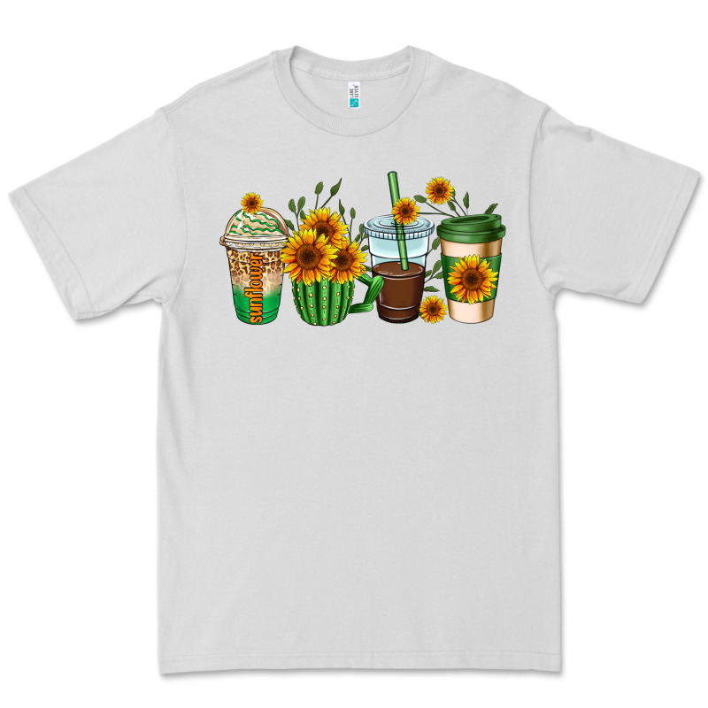 Sunflowers Coffee Cups Premium Tee by AdoDesignShop | Teevron