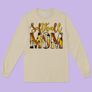 Softball Mom Long Sleeve Tee Designed By Jasminsmagicworld