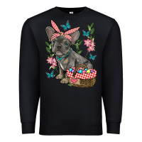 Black easter french bulldog Premium Sweatshirt - RanaPortraitStore