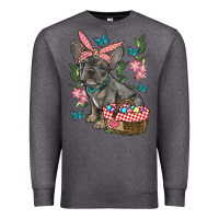 Charcoal Heather easter french bulldog Premium Sweatshirt - RanaPortraitStore