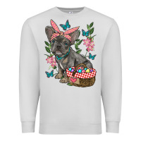Dove Grey easter french bulldog Premium Sweatshirt - RanaPortraitStore