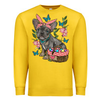 Lemon easter french bulldog Premium Sweatshirt - RanaPortraitStore