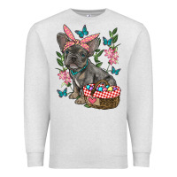 Oatmeal Heather easter french bulldog Premium Sweatshirt - RanaPortraitStore