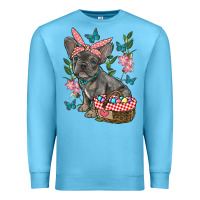 Ocean Blue easter french bulldog Premium Sweatshirt - RanaPortraitStore