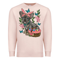 Pale Pink easter french bulldog Premium Sweatshirt - RanaPortraitStore