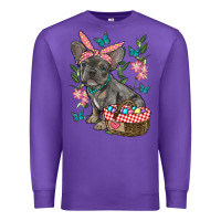 Purple easter french bulldog Premium Sweatshirt - RanaPortraitStore