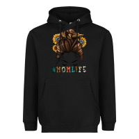 Black mom life messy bun Heavyweight Hoodie - Jasminsmagicworld