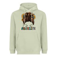 Matcha mom life messy bun Heavyweight Hoodie - Jasminsmagicworld
