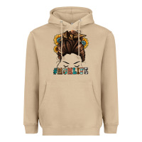 Mushroom mom life messy bun Heavyweight Hoodie - Jasminsmagicworld