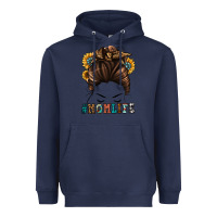 Navy mom life messy bun Heavyweight Hoodie - Jasminsmagicworld