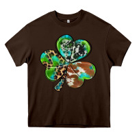 Chocolate Brown western shamrock Heavy Core Tee - RanaPortraitStore
