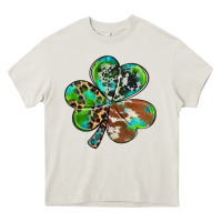 Cream western shamrock Heavy Core Tee - RanaPortraitStore