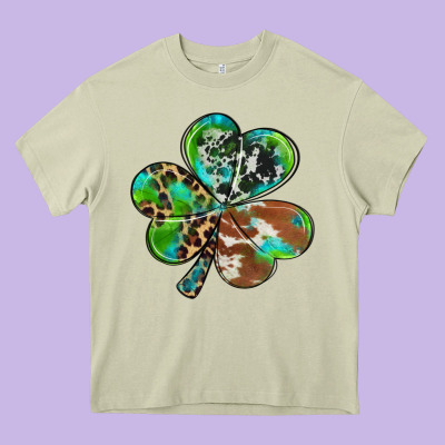 Western Shamrock Heavy Core Tee Designed By Ranaportraitstore