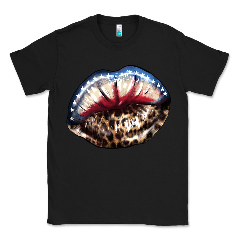 American Lips Leopard Classic Tee by NancyCooperArtShop | Teevron