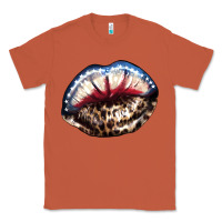 Copper American lips leopard Classic Tee - NancyCooperArtShop