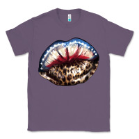 Lavender American lips leopard Classic Tee - NancyCooperArtShop
