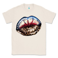 Natural American lips leopard Classic Tee - NancyCooperArtShop