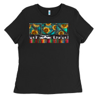 Black Rusty Sunflowers with Cowhide and Turquoise Ladies Tee - RanaPortraitStore