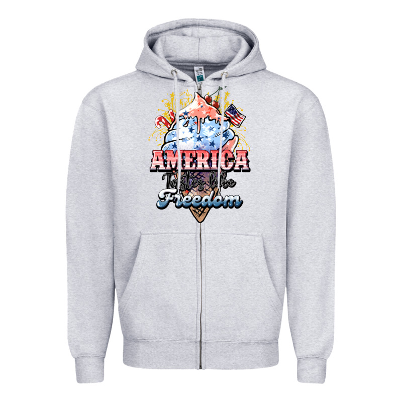 America Ice Cream Zipper Hoodie by NancyCooperArtShop | Teevron