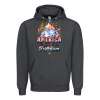 Smoke America ice cream Zipper Hoodie - NancyCooperArtShop
