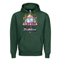 Sports Green America ice cream Zipper Hoodie - NancyCooperArtShop