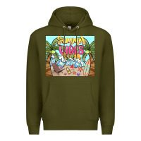 Army Green summer vibes Premium Hoodie - NancyCooperArtShop