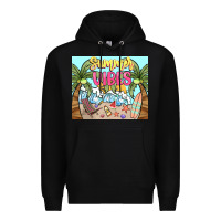 Black summer vibes Premium Hoodie - NancyCooperArtShop
