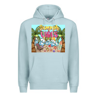 Blue Mist summer vibes Premium Hoodie - NancyCooperArtShop