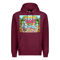 Burgundy summer vibes Premium Hoodie - NancyCooperArtShop