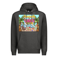 Charcoal Heather summer vibes Premium Hoodie - NancyCooperArtShop