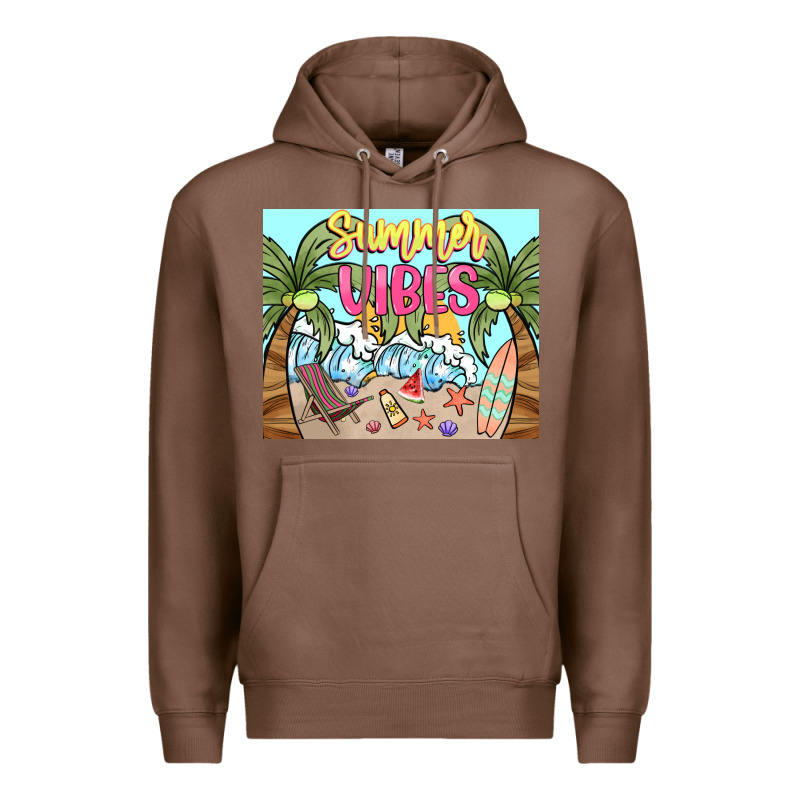 Summer Vibes Premium Hoodie by NancyCooperArtShop | Teevron