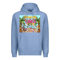 Colony Blue summer vibes Premium Hoodie - NancyCooperArtShop