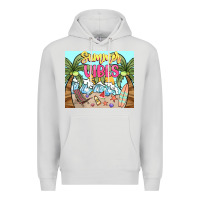 Dove Grey summer vibes Premium Hoodie - NancyCooperArtShop