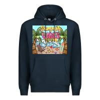 Navy summer vibes Premium Hoodie - NancyCooperArtShop