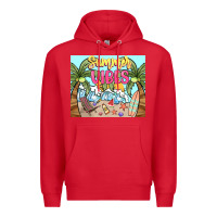 Red summer vibes Premium Hoodie - NancyCooperArtShop