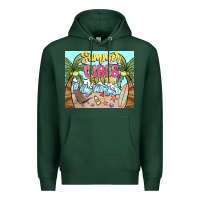 Sports Green summer vibes Premium Hoodie - NancyCooperArtShop