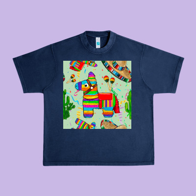 Pinata Seamless Pattern Urban Heavy Tee Designed By Bundleandbundleshop